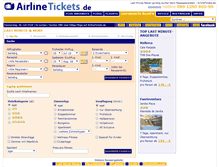 Tablet Screenshot of lastminute.airlinetickets.de