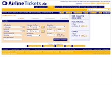 Tablet Screenshot of flugbuchung.airlinetickets.de